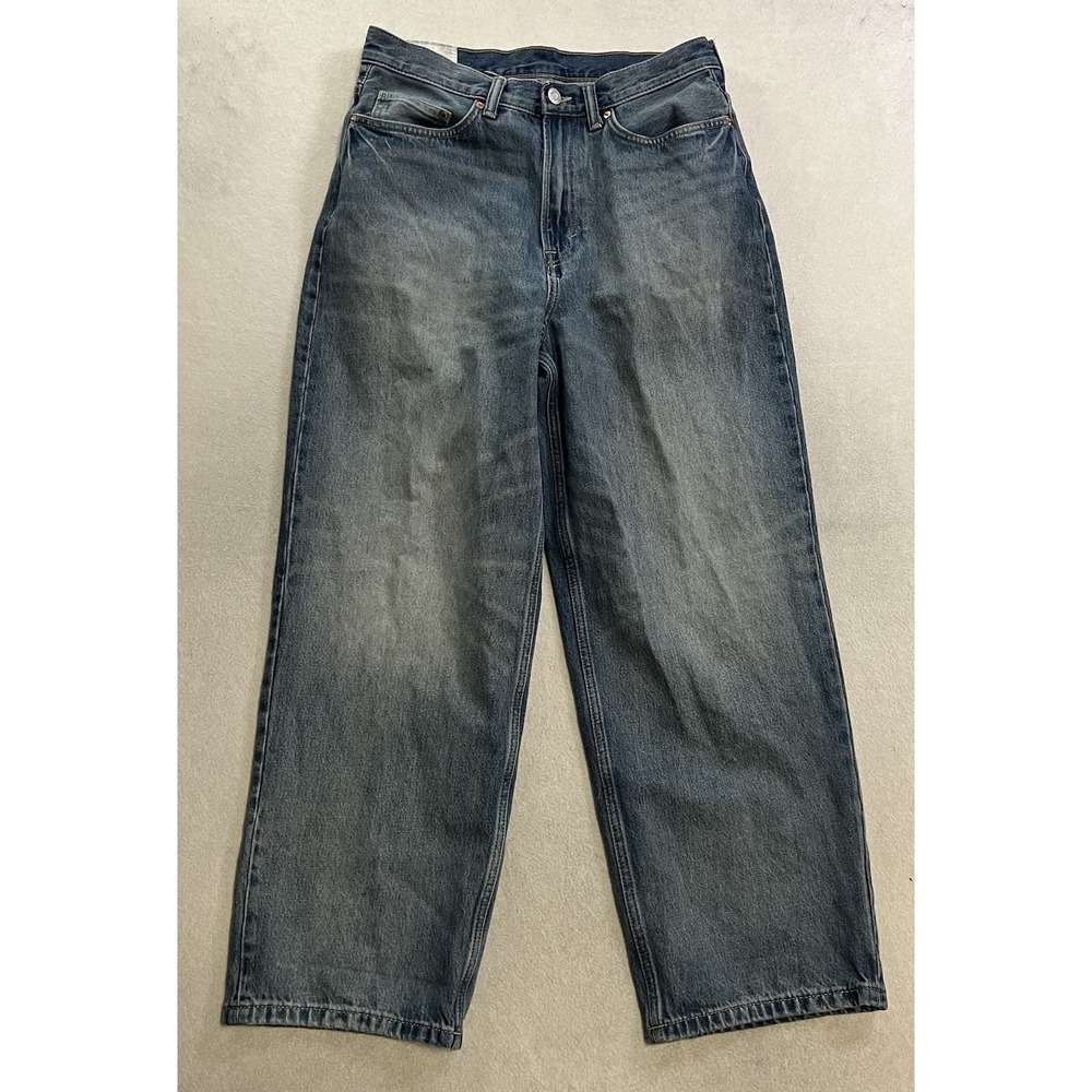 H&M Baggy Jeans Men's Size 31x32 (Fits 32x28) Blue Denim Wide Leg Relaxed Fit